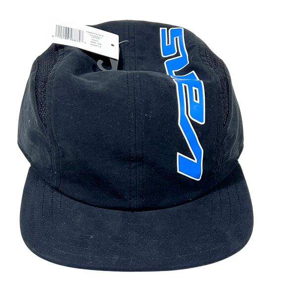 Vans Other - Vans Off The Wall Dropped V Camper Hat Cap Nylon Black Blue Logo Strapback New